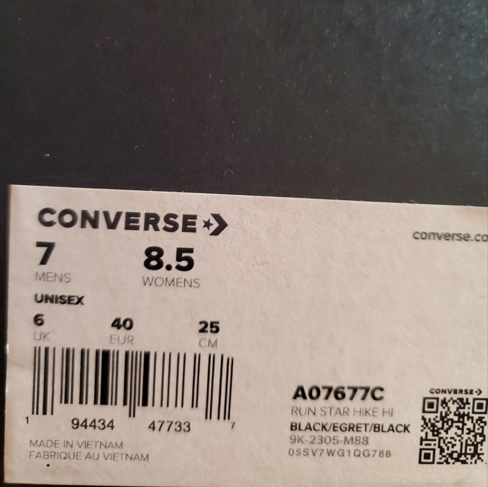 Converse Run Star Hike Hi Platform Punk UNISEX MEN'S 7 = WOMEN'S 8.5 / A07677C - Picture 9 of 9